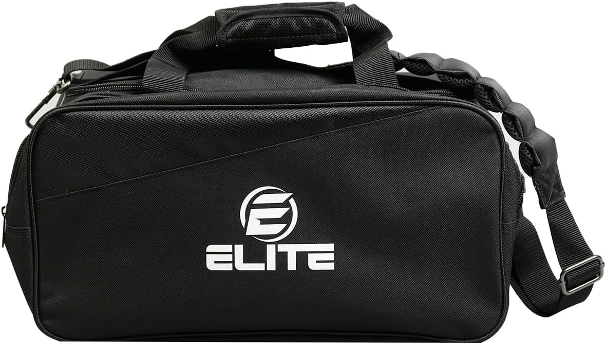 Elite Deluxe 2 Ball Plus Double Tote Bowling Bag with Shoe Storage Pocket