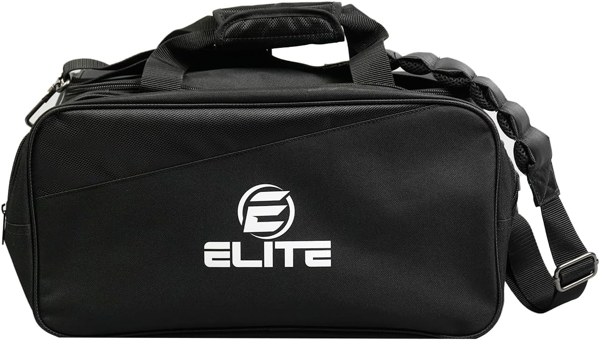 Elite Deluxe 2 Ball Plus Double Tote Bowling Bag with Shoe Storage Poc