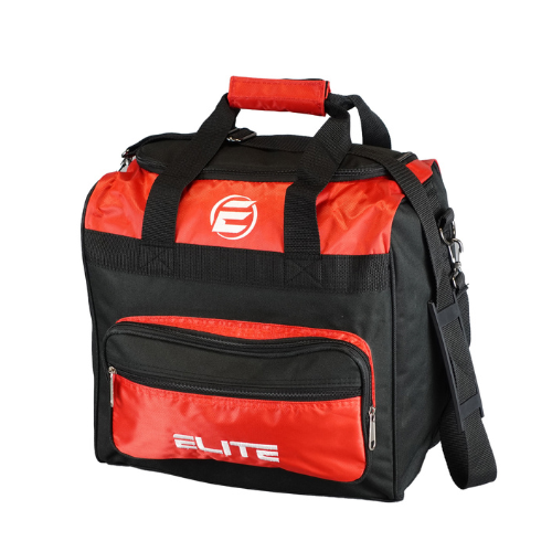 Elite Impression Black Red Single Tote Bowling Bag Bowling Ball Bag