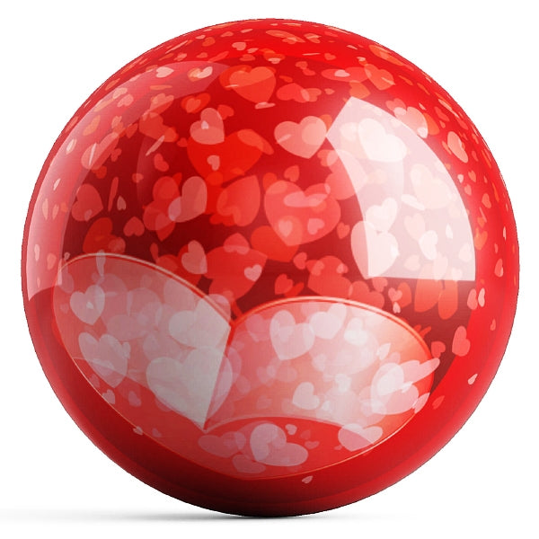 Ontheballbowling Love Hearts 3 Bowling Ball by Valentina Georgieva