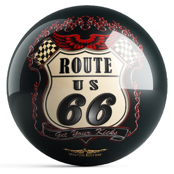 Ontheballbowling Route 66 Bowling Ball by Vulture Kulture