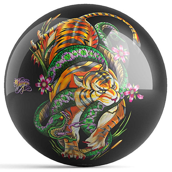 OnTheBallBowling Tiger Snake Bowling Ball by J. Danger