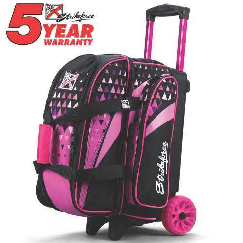 KR Cruiser Arrow 2 Ball Double Roller Pink Bowling Bag