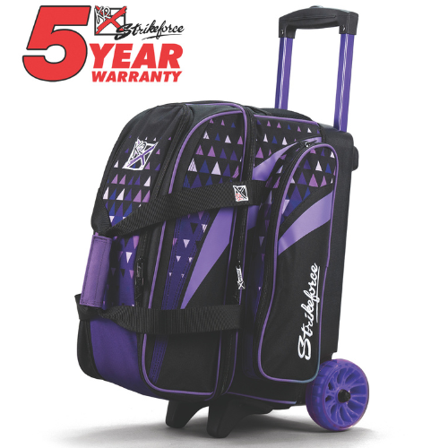 KR Cruiser Arrow 2 Ball Double Roller Purple Bowling Bag