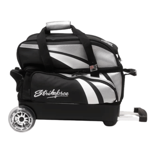KR Strikeforce Cruiser Lux Double Roller Silver Bowling Bag