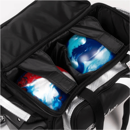 KR Strikeforce Cruiser Lux Double Roller Silver Bowling Bag