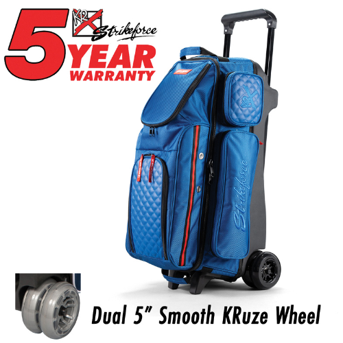 KR Strikeforce Diamond Dually 3 Ball Triple Roller Baltic Blue Bowling Bag