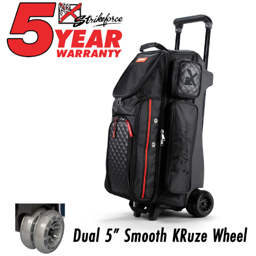 KR Strikeforce Diamond Dually 3 Ball Triple Roller Black Bowling Bag