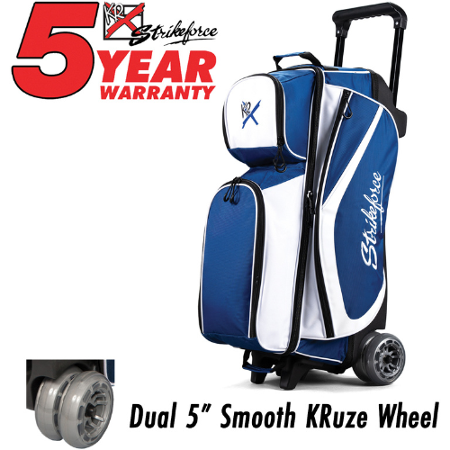 KR Strikeforce Drive 3 Ball Triple Roller Royal White Bowling Bag