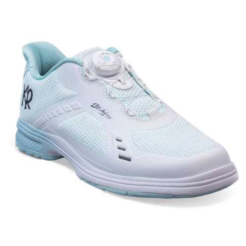 KR Strikeforce Lady Jet White/Teal WIDE Right Hand Bowling Shoe