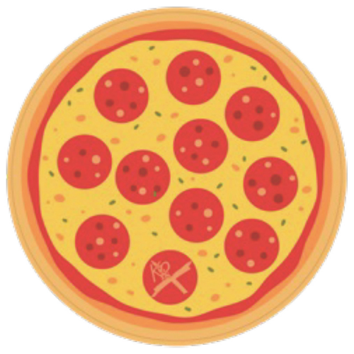 KR Strikeforce Pepperoni Pizza Round Shammy Leather Pad