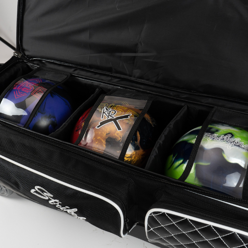 KR Strikeforce Royal Flush 360 Triple Roller Black Bowling Bags