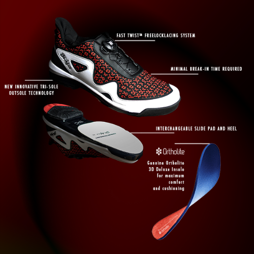 KR Strikeforce TPC Gladiator Men's Right Hand Black/Red/White Bowling Shoes