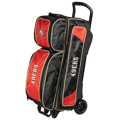 KR Strikeforce NFL San Francisco 49ers 3 Ball Roller Bowling Bag