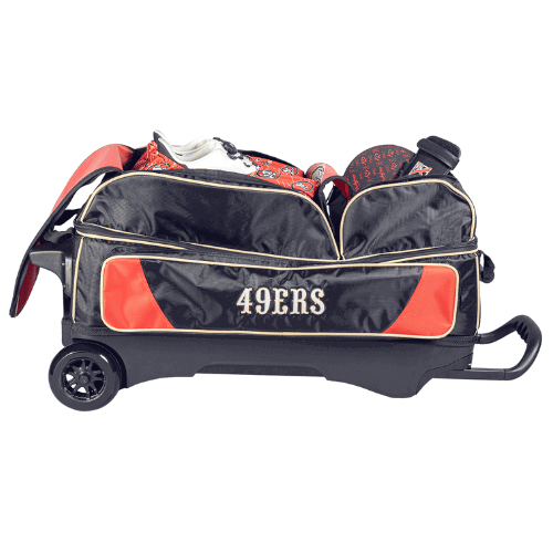 KR Strikeforce NFL San Francisco 49ers 3 Ball Roller Bowling Bag