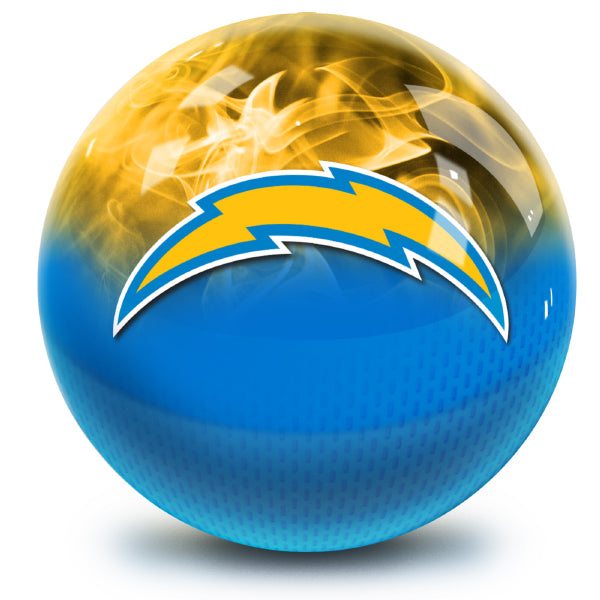 NFL on Fire Los Angeles Chargers Bowling Ball