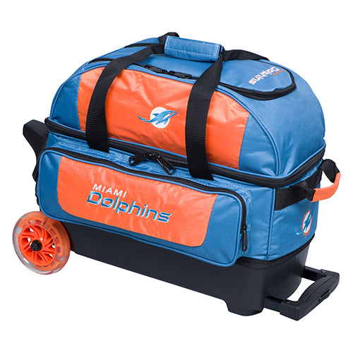 KR NFL Double Roller Miami Dolphins Bowling Bag