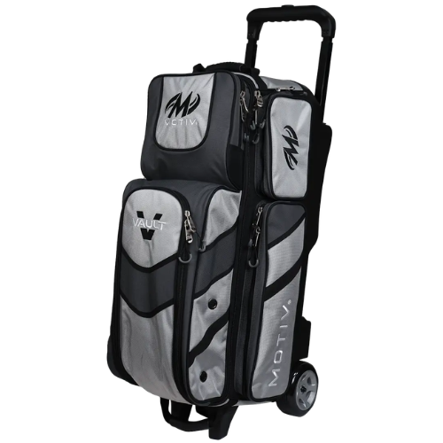 Motiv Vault 3 Ball Triple Roller Silver Bowling Bag