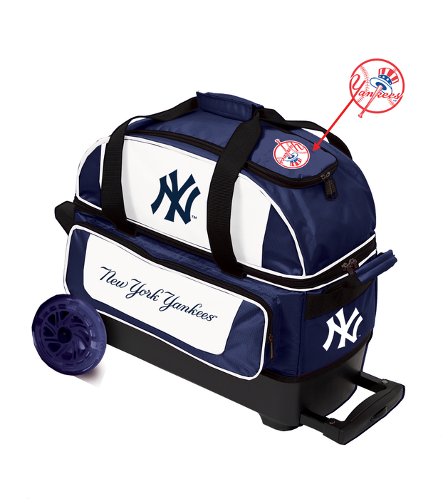 KR Strikeforce MLB New York Yankees Double Roller Bowling Bag