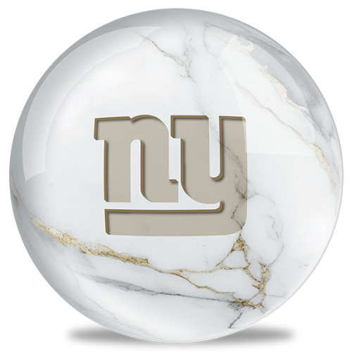 OnTheBallBowling NFL White Marble New York Giants Bowling Ball