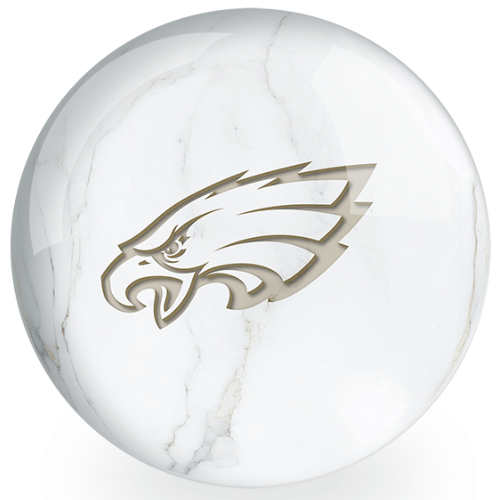OnTheBallBowling NFL White Marble Philadelphia Eagles Bowling Ball