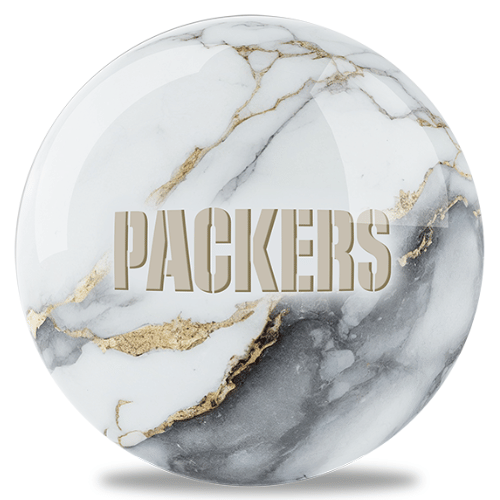 OnTheBallBowling NFL White Marble Green Bay Packers Bowling Ball