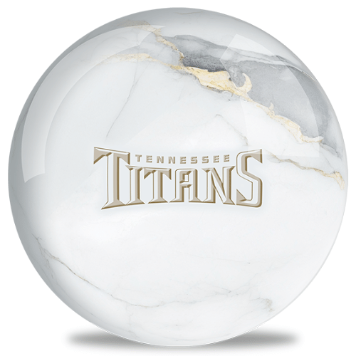 OnTheBallBowling NFL White Marble Tennessee Titans Bowling Ball