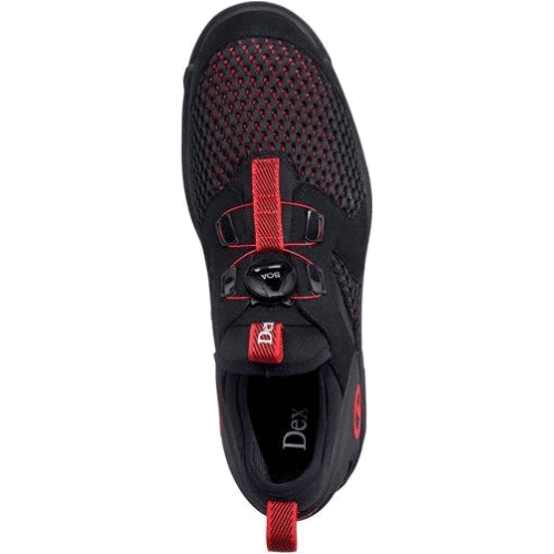 Dexter Mens DexLite Pro BOA Black/Red Left Hand Bowling Shoes
