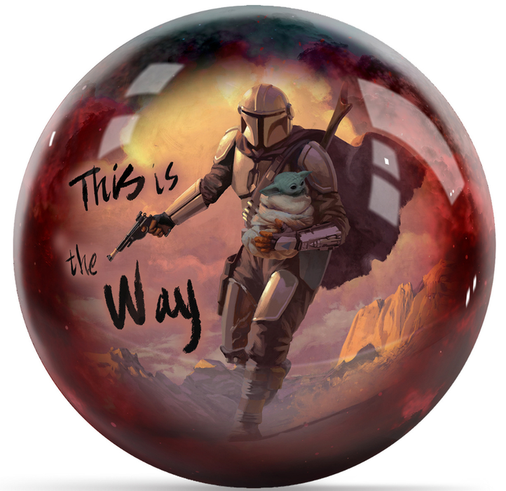 OnTheBallBowling Star Wars Grogu Din Djarin Undrilled Bowling Ball