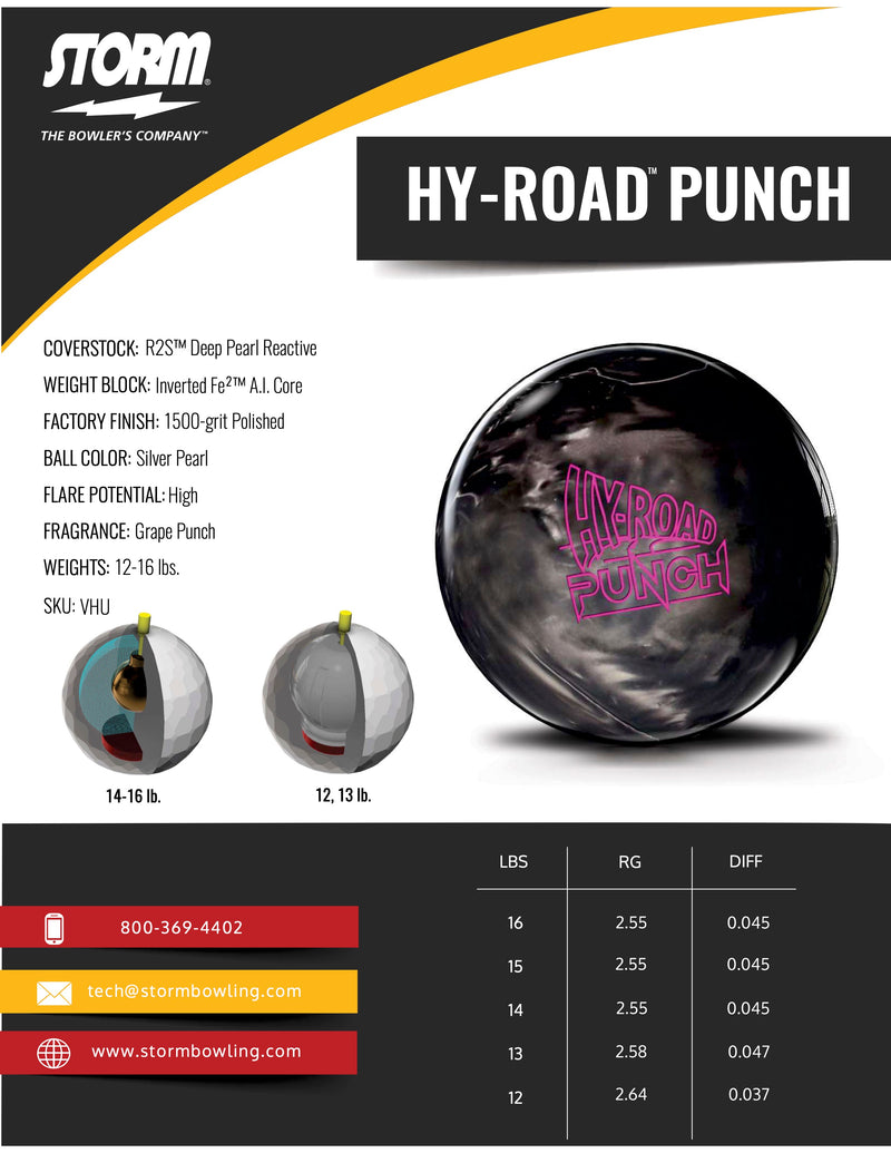 Storm Hy-Road Punch Overseas Bowling Ball