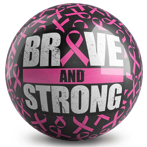 OnTheBallBowling Pink Ribbon Brave Ball Bowling Ball