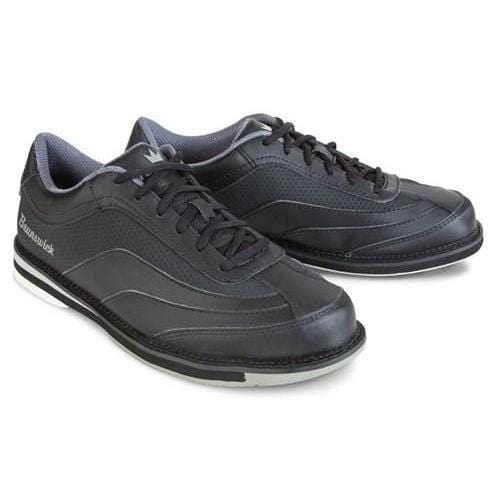 Brunswick Mens Rampage Interchangeable Black Left Hand Bowling Shoes