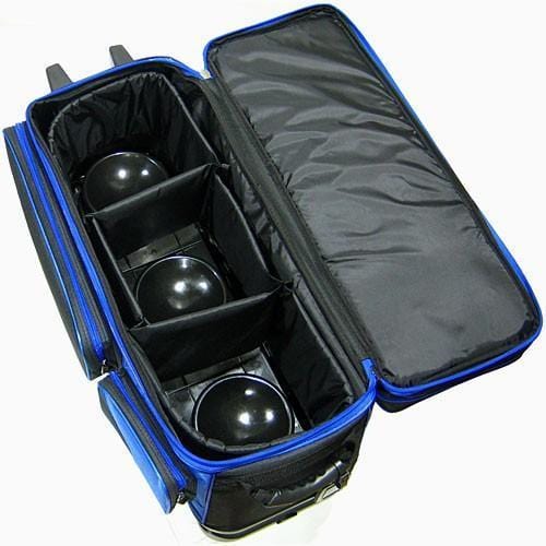 Elite Deluxe 3 Ball Roller Blue Bowling Bag