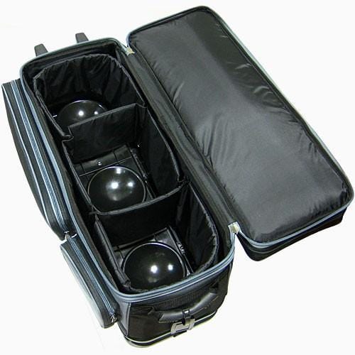 Elite Deluxe 3 Ball Roller Gray Bowling Bag