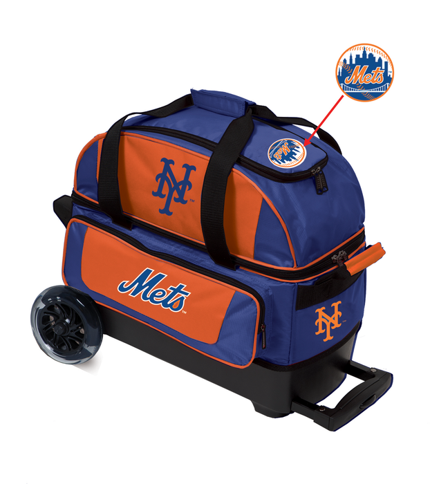 KR Strikeforce MLB New York Mets Double Roller Bowling Bag