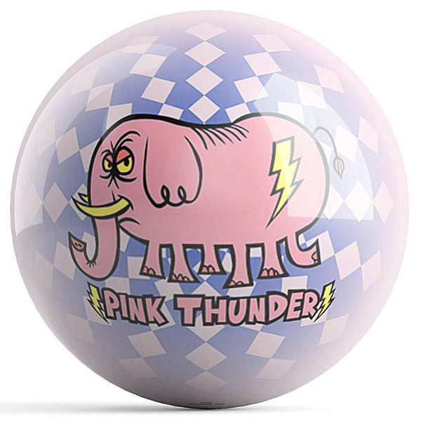 OnTheBallBowling Dave Savage Design Pink Thunder Bowling Ball