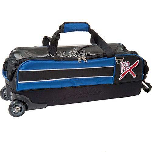KR Royal Flush Triple Roller Slim Bowling Bag Black/Royal