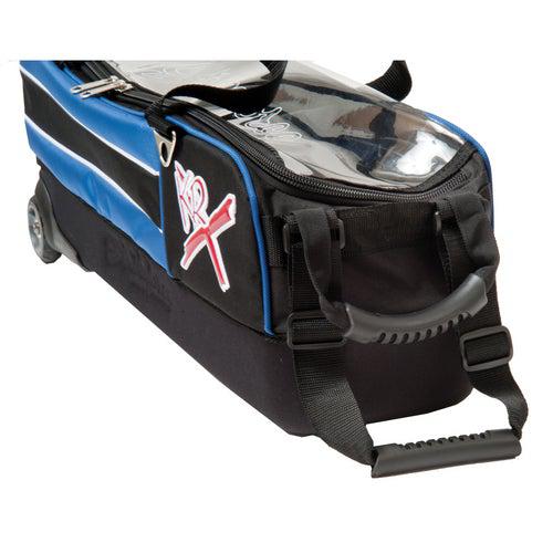 KR Royal Flush Triple Roller Slim Bowling Bag Black/Royal