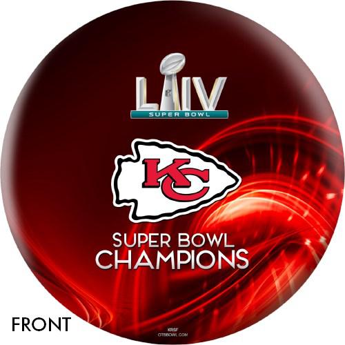 OnTheBallBowling 2020 Super Bowl 54 Champions Kansas City Chiefs Red Bowling Ball-Bowling Ball-DiscountBowlingSupply.com