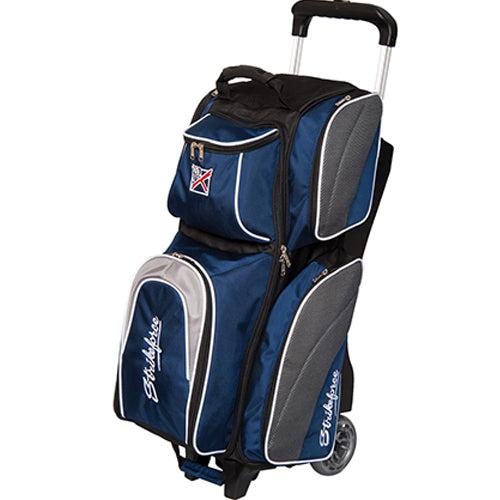 KR Strikeforce Apex Triple Roller Navy Bowling Bag-Bowling Bag-DiscountBowlingSupply.com