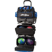 KR Strikeforce Royal Flush 6 Ball Roller Royal Black Bowling Bag-Bowling Bag-DiscountBowlingSupply.com