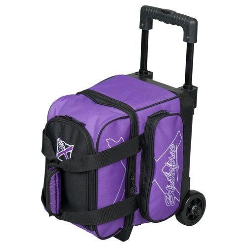 KR Strikeforce Hybrid Black Purple Single Roller Bowling Bag