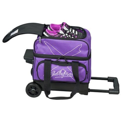 KR Strikeforce Hybrid Black Purple Single Roller Bowling Bag