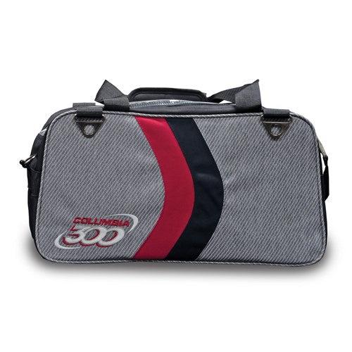 Columbia 300 Boss Double Tote Grey Red Bowling Bag
