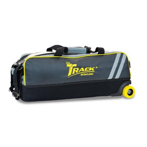 Track Select Triple Roller Tote Bowling Bag Black/Grey/Yellow