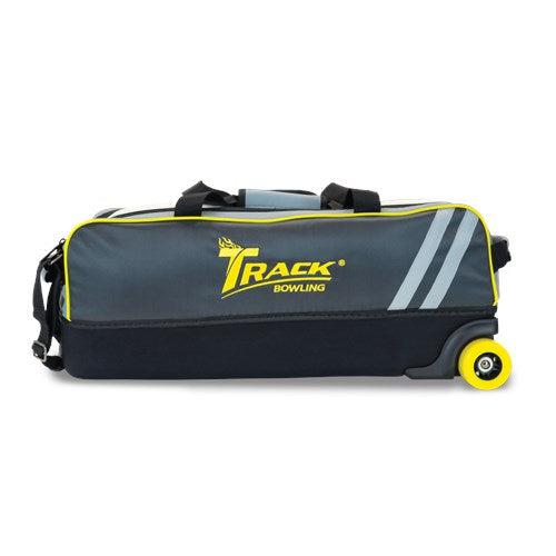 Track Select Triple Roller Tote Bowling Bag Black/Grey/Yellow