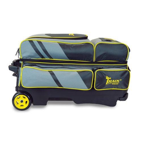 Track Select Triple Roller Bowling Bag Black/Grey/Yellow