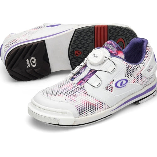 Dexter Womens SST 8 Power Frame BOA Right Hand or Left Hand Bowling Shoes White/Purple/Multi