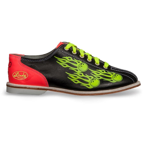 Linds Glow Balls of Fire Mens Lace Rental Bowling Shoes