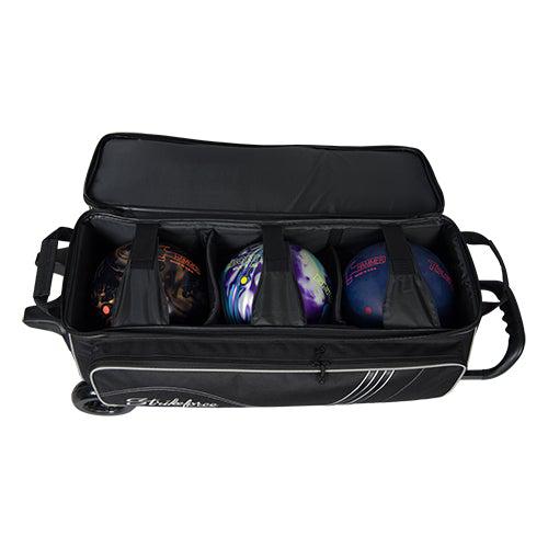KR Strikeforce LR3 Sport Triple Roller Black Bowling Bag-Bowling Bag-DiscountBowlingSupply.com